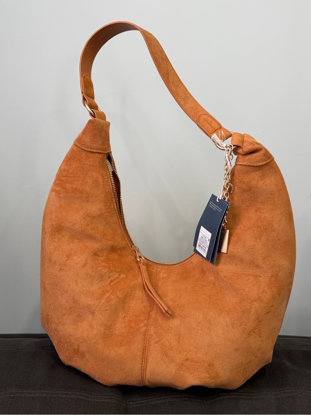 Universal Thread Large Suede Hobo Bag Brown Slouchy Shoulder Tote Purse Soft